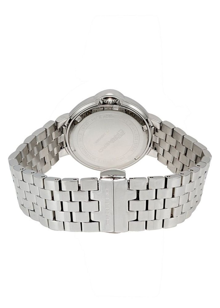 Women'S Watches Intrigue Fine Jewelry | Carrero Beveled Bezel In Silver Tone With White Dial