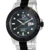 Men'S Watches Intrigue Fine Jewelry | Carreo Black Bezel With Black Mop Dial And 2-Tone Band