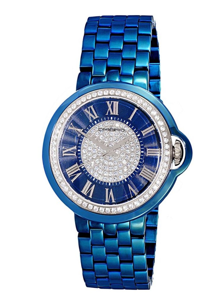 Women'S Watches Intrigue Fine Jewelry | Carrero Fixed Beveled Bezel In Blue Tone With Blue Dial