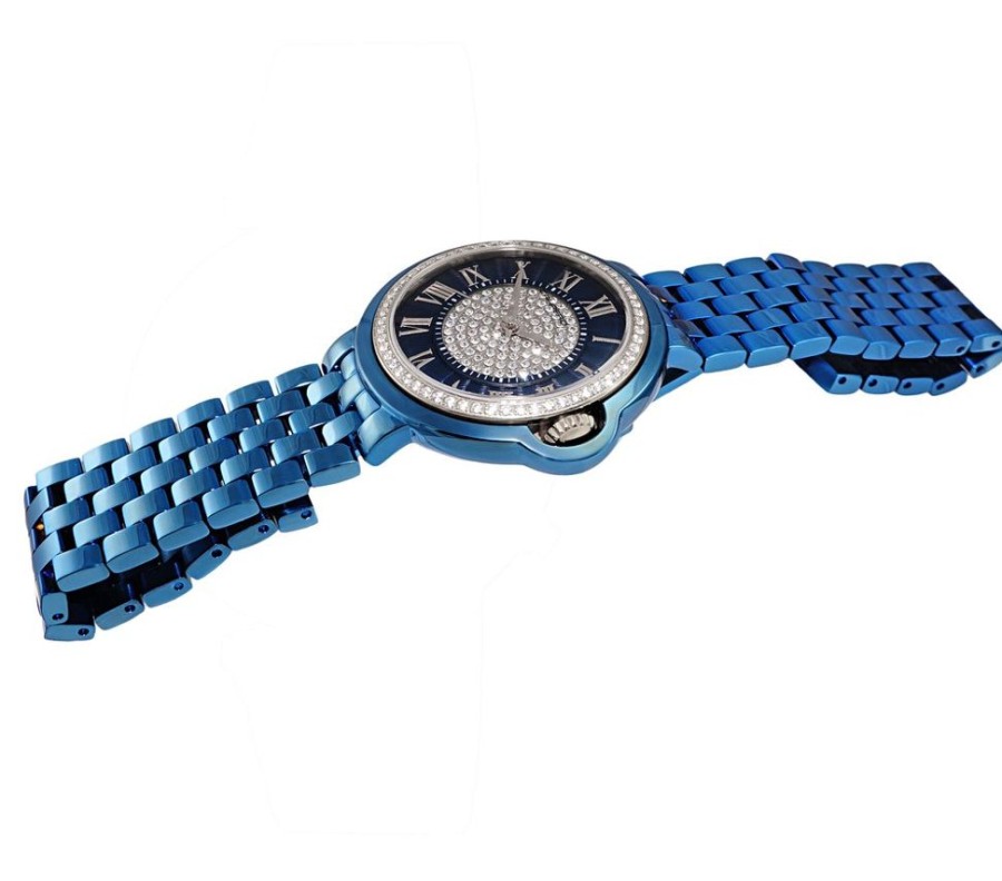 Women'S Watches Intrigue Fine Jewelry | Carrero Fixed Beveled Bezel In Blue Tone With Blue Dial