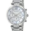 Women'S Watches Intrigue Fine Jewelry | Carrero Silver Tone Case With White Mop Dial With Accented Sapphire Stones