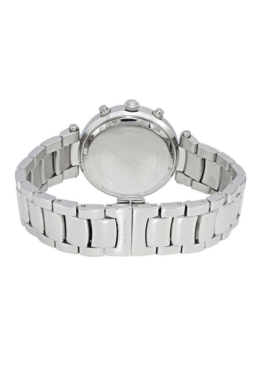 Women'S Watches Intrigue Fine Jewelry | Carrero Silver Tone Case With White Mop Dial With Accented Sapphire Stones