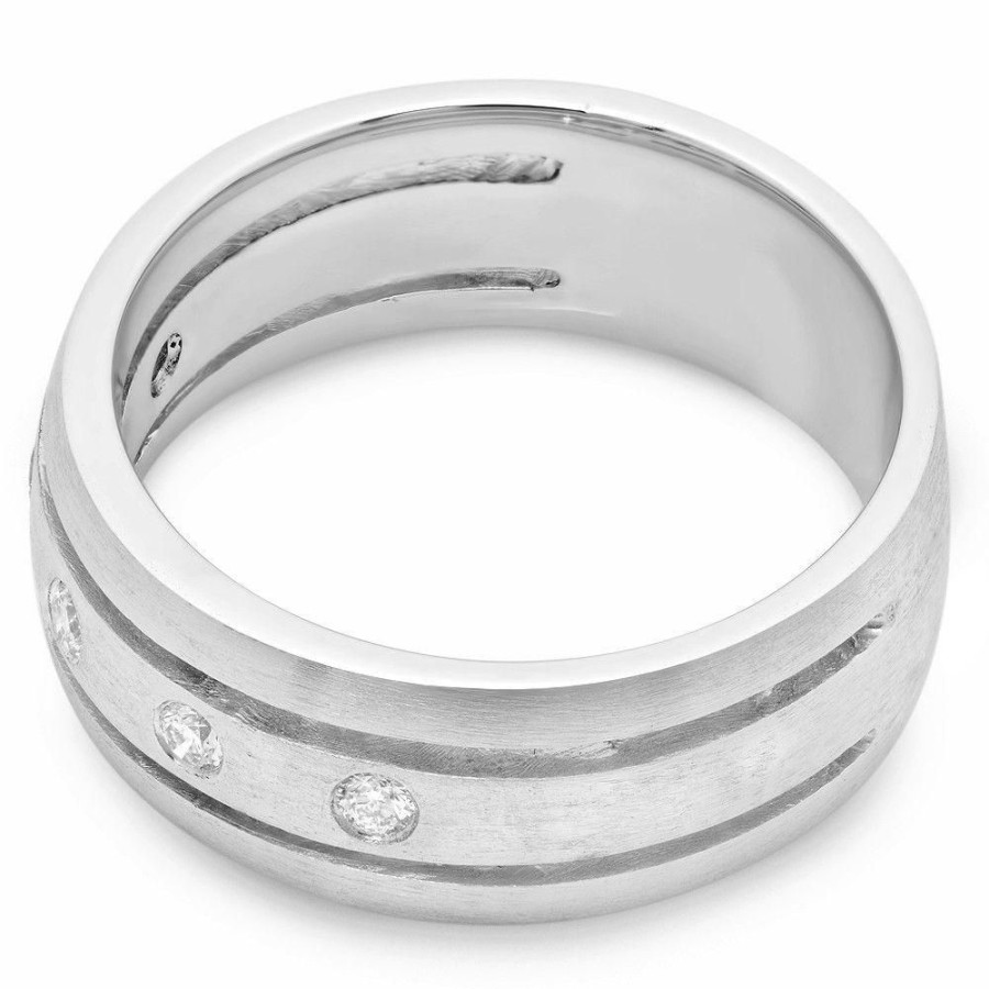 Fine Jewelry Intrigue Fine Jewelry | 14W@10.8 5Rd1+@0.18 Men'S Diamond Band