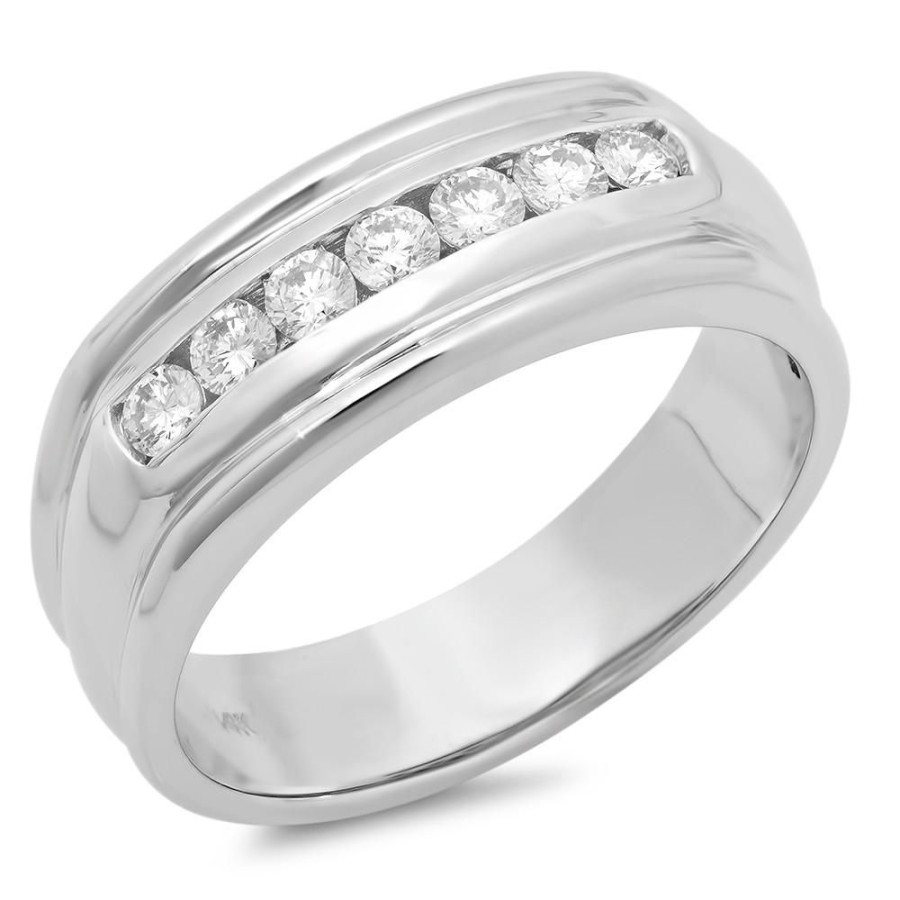 Fine Jewelry Intrigue Fine Jewelry | 14W@9.5 7Rd1+@0.52 Mens Ring