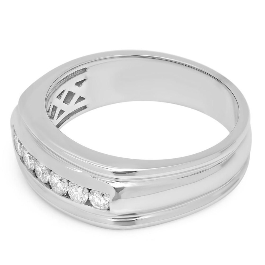 Fine Jewelry Intrigue Fine Jewelry | 14W@9.5 7Rd1+@0.52 Mens Ring