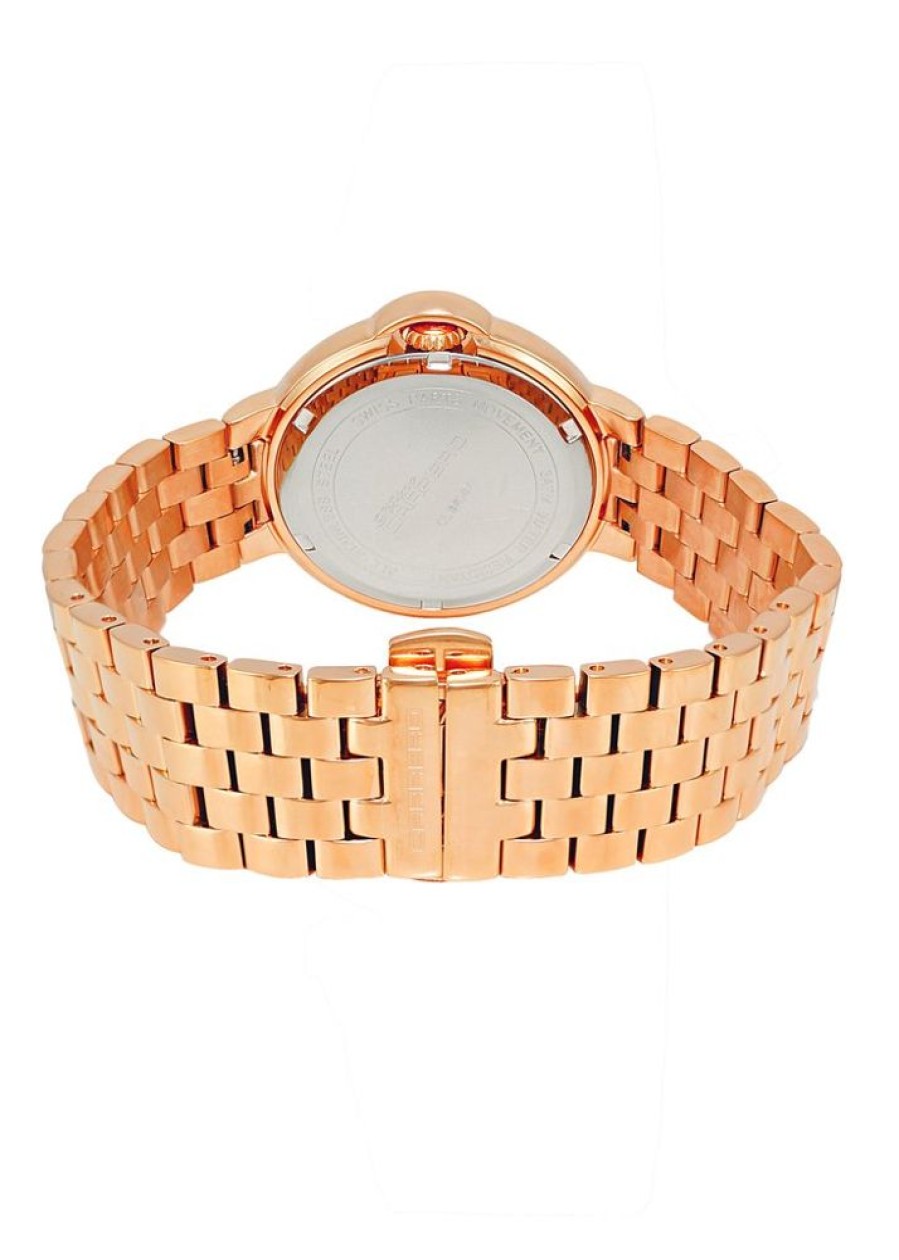 Women'S Watches Intrigue Fine Jewelry | Carrero Fixed Beveled Bezel In Rose Tone With White Dial