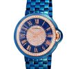 Women'S Watches Intrigue Fine Jewelry | Carrero Fixed Beveled Bezel In Blue Tone With Blue Dial In Rose Tone