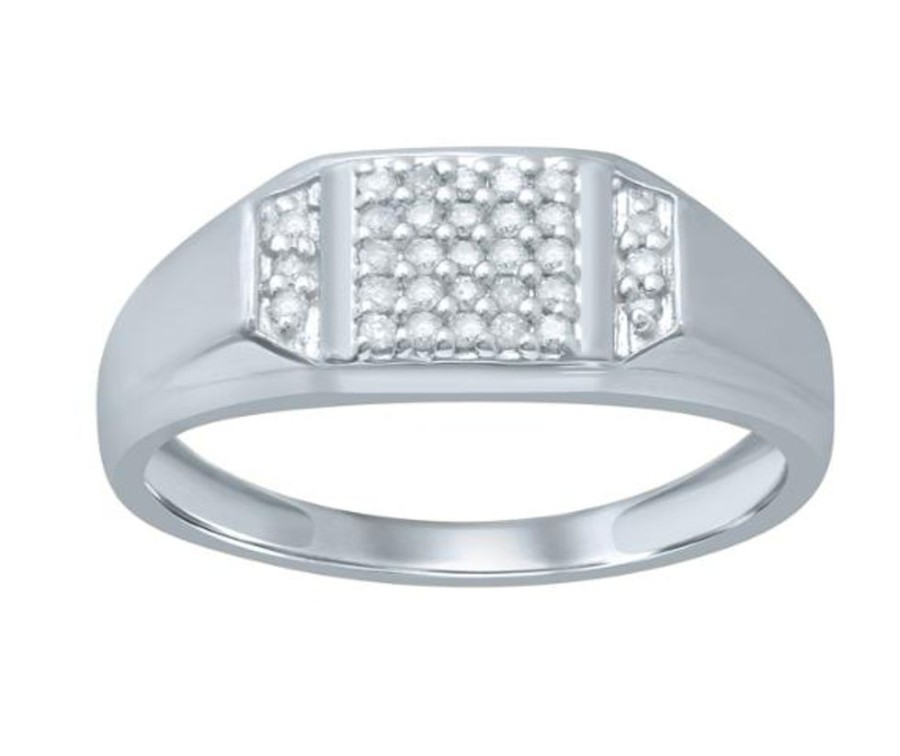 Fine Jewelry Intrigue Fine Jewelry | Signet Men'S Ring - 10K White Gold