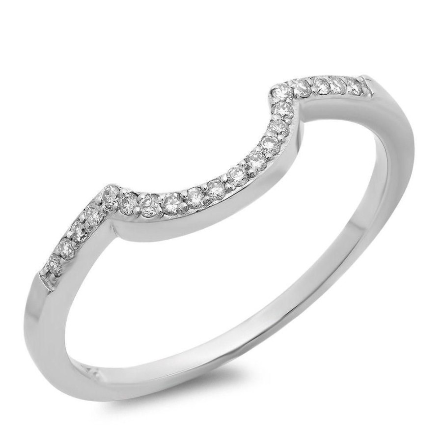 Fine Jewelry Intrigue Fine Jewelry | 14W@1.6 20Rd1@0.10 Curved Band