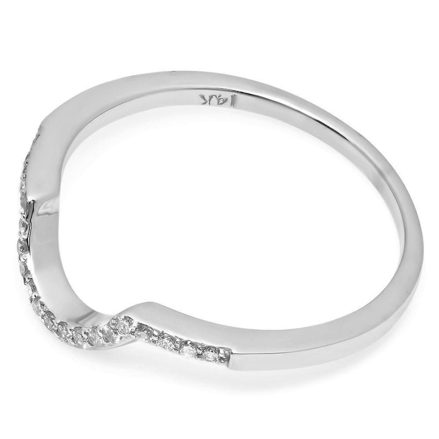 Fine Jewelry Intrigue Fine Jewelry | 14W@1.6 20Rd1@0.10 Curved Band