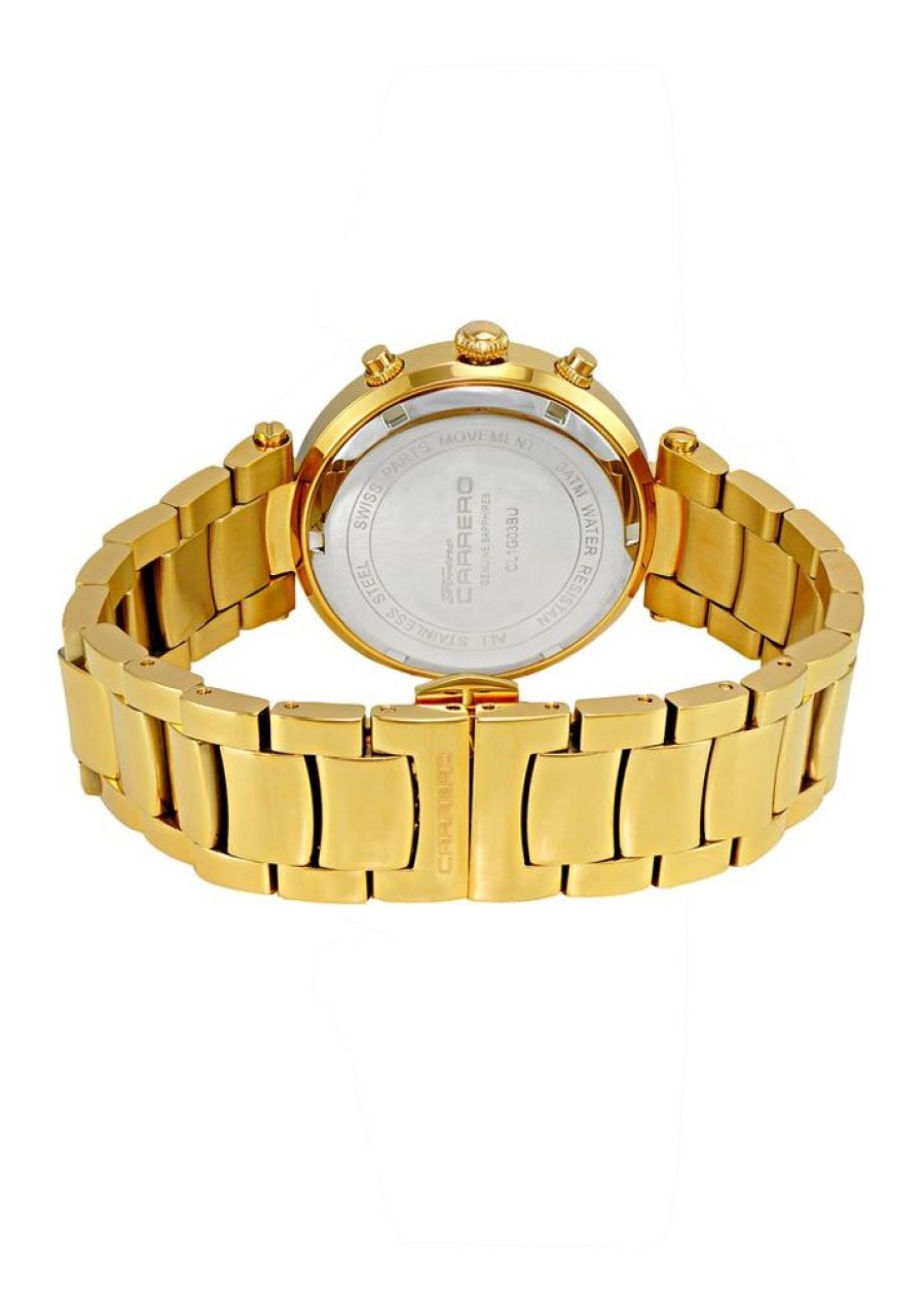 Women'S Watches Intrigue Fine Jewelry | Carrero Fixed Beveled Bezel In Gold Tone With Blue Dial