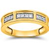 Fine Jewelry Intrigue Fine Jewelry | Diamon Inlay Gold Band - 10Rd - 10K