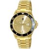 Men'S Watches Intrigue Fine Jewelry | Carrero Black Bezel With Gold Tone Trim And Dial With Gold Tone Band