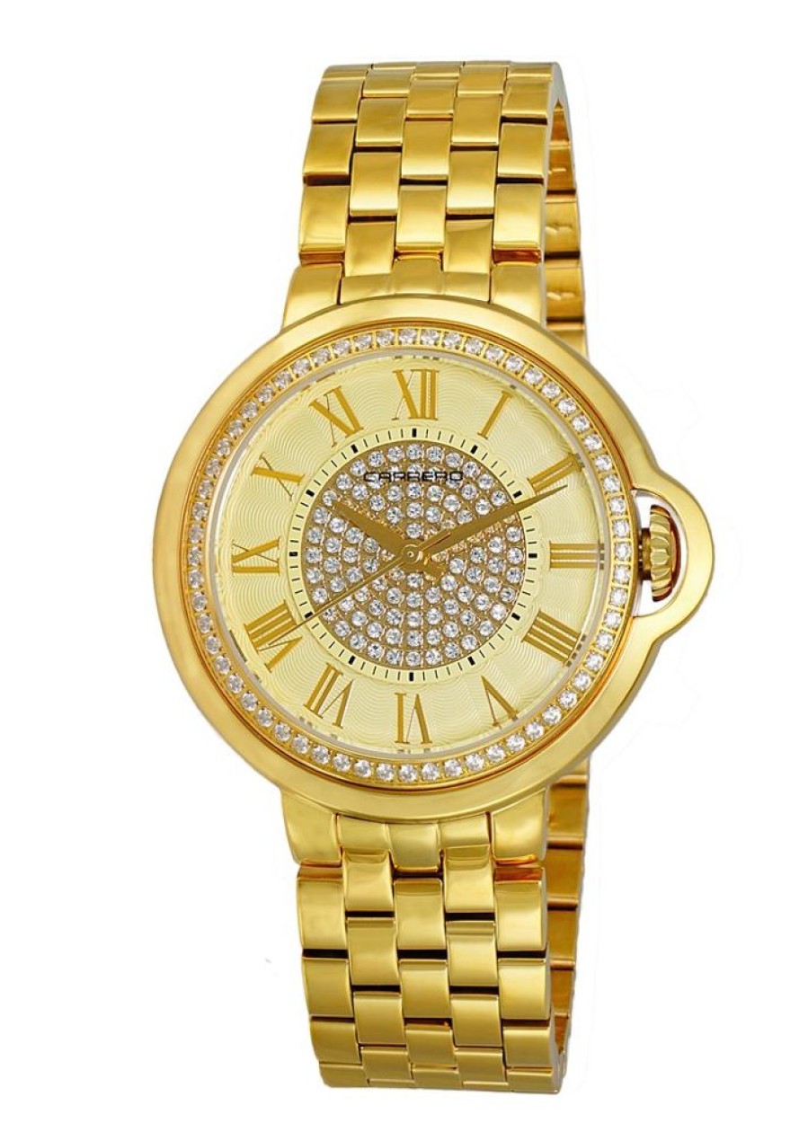 Women'S Watches Intrigue Fine Jewelry | Carrero Fixed Beveled Bezel In Gold Tone With Gold Dial