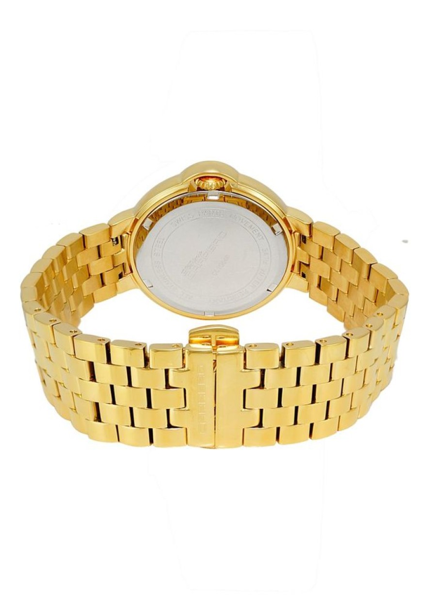 Women'S Watches Intrigue Fine Jewelry | Carrero Fixed Beveled Bezel In Gold Tone With Gold Dial