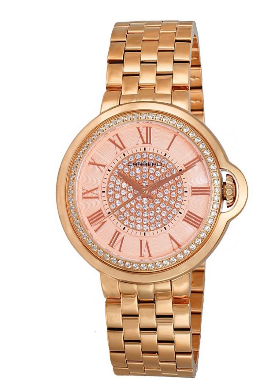 Women'S Watches Intrigue Fine Jewelry | Carrero Fixed Beveled Bezel In Rose Tone With Salmon Dial