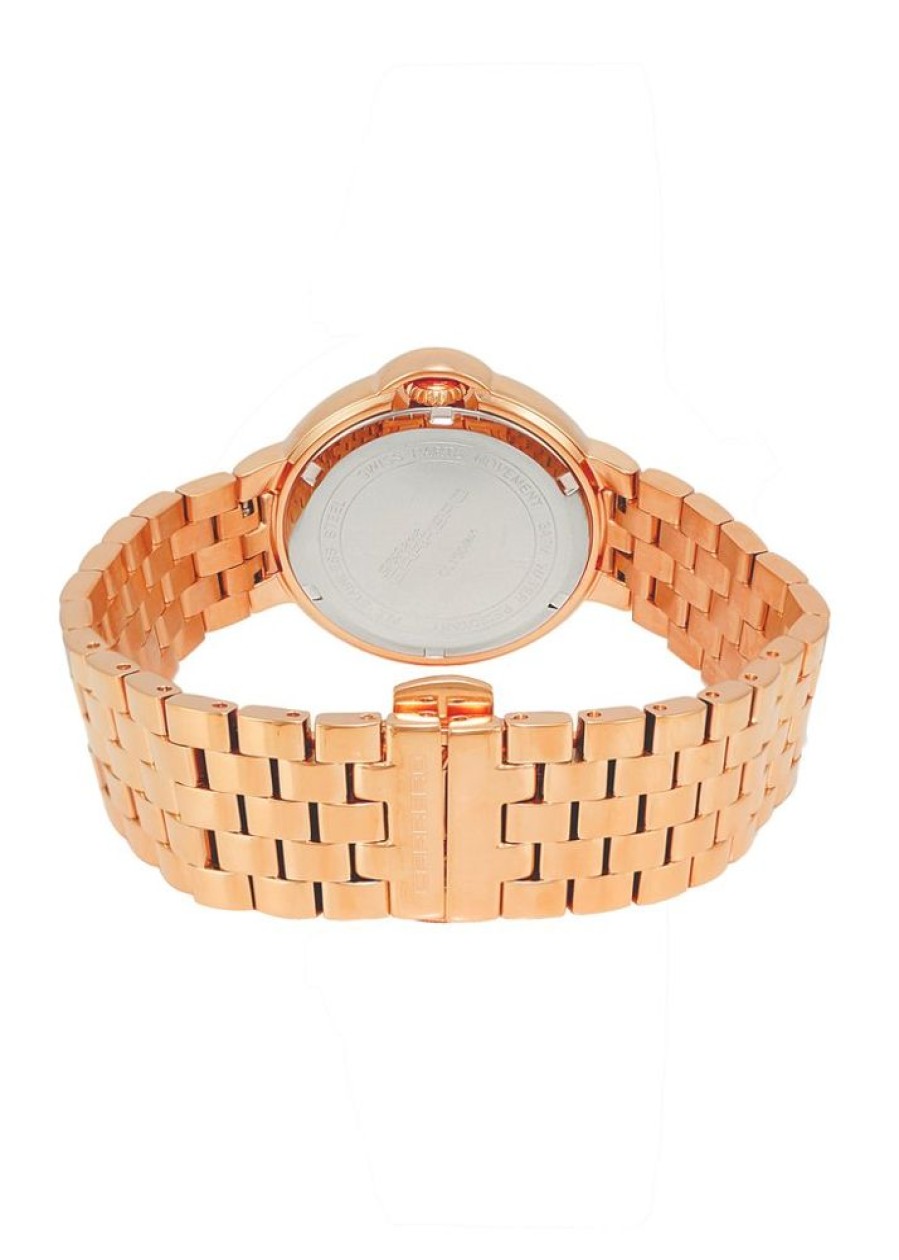 Women'S Watches Intrigue Fine Jewelry | Carrero Fixed Beveled Bezel In Rose Tone With Salmon Dial