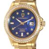 Men'S Watches Intrigue Fine Jewelry | Carrero Saphire Bezel With Gold Trim And Blue Mop Dial