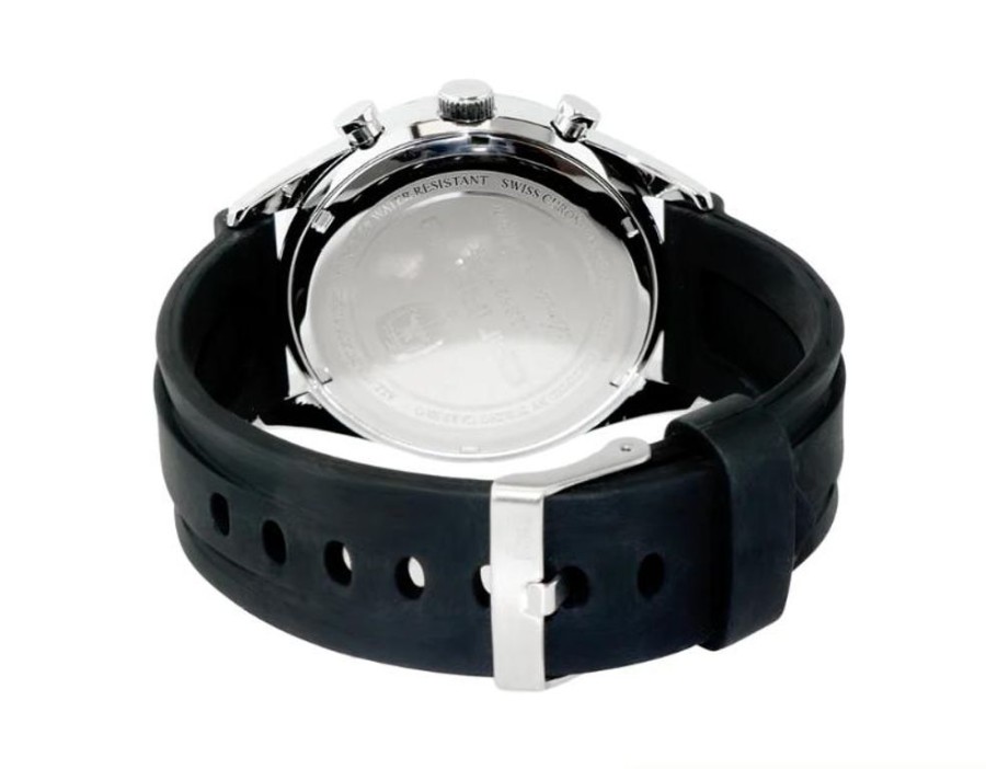 Men'S Watches Intrigue Fine Jewelry | Carrero Prime Black Sunray Face With Silicon Band