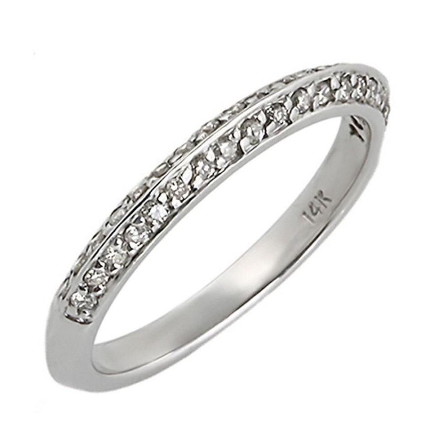 Fine Jewelry Intrigue Fine Jewelry | 14W@2.1 40Rd@0.36 Knife Edge Diamond Band