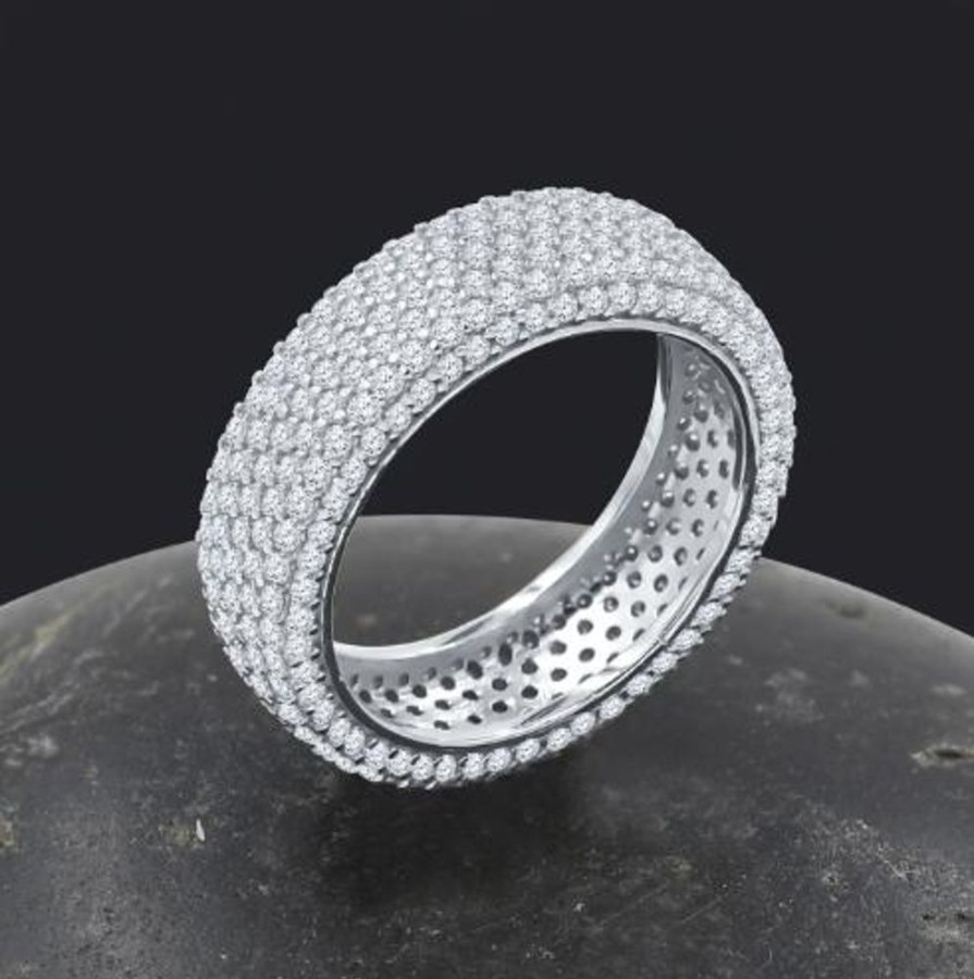 Fine Jewelry Intrigue Fine Jewelry | Austere: Moissanite Silver Ring