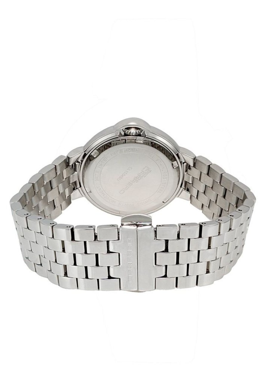 Women'S Watches Intrigue Fine Jewelry | Carrero Fixed Beveled Bezel In Silver Tone With Blue Dial