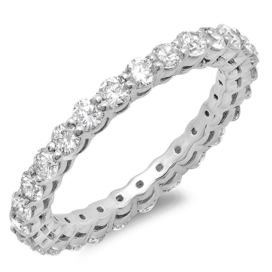 Fine Jewelry Intrigue Fine Jewelry | 14W@1.9 27Rd@1.11 Size4.5 Eternity Diamond Band