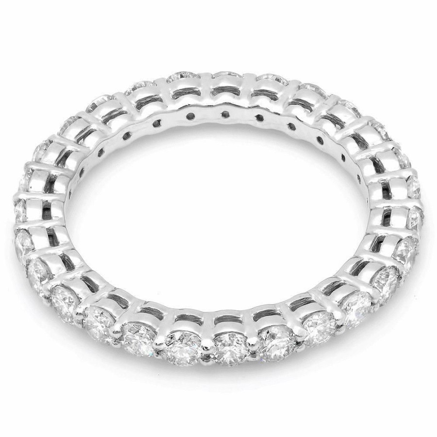 Fine Jewelry Intrigue Fine Jewelry | 14W@1.9 27Rd@1.11 Size4.5 Eternity Diamond Band