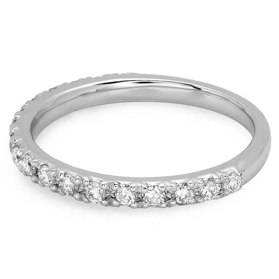 Fine Jewelry Intrigue Fine Jewelry | 14W@2.3 18Rd1@0.41 Size6.5 2.1Mm Diamond Band