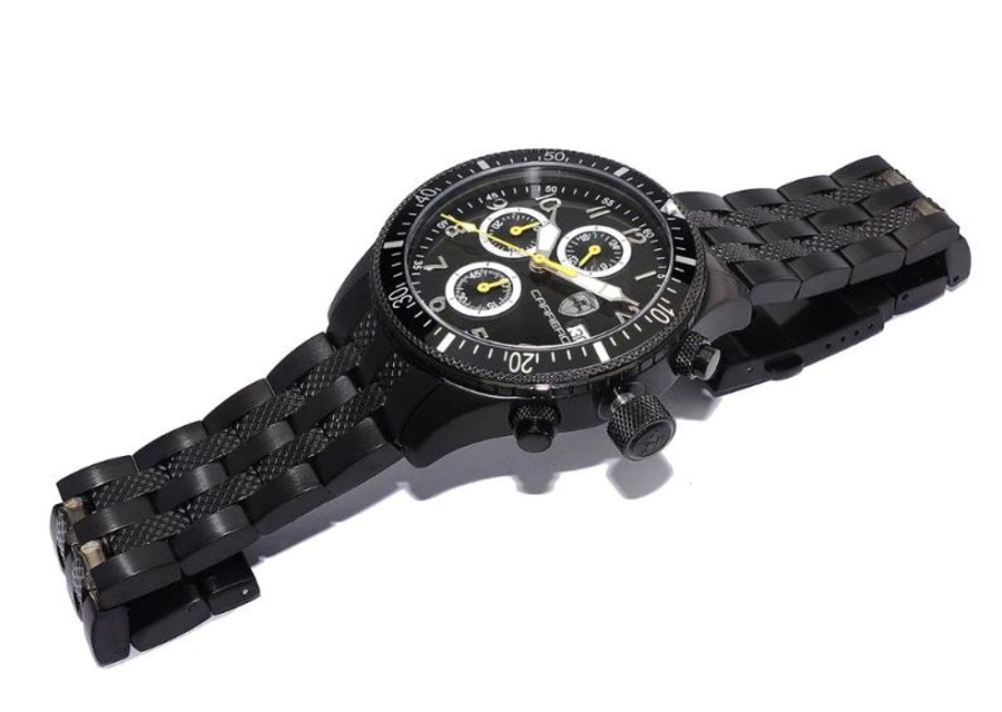 Men'S Watches Intrigue Fine Jewelry | Carrero Black Bezel With Black Dial And All Black Band