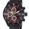 Men'S Watches Intrigue Fine Jewelry | Carreo Black Bezel With Maroon Dial And All Black Band