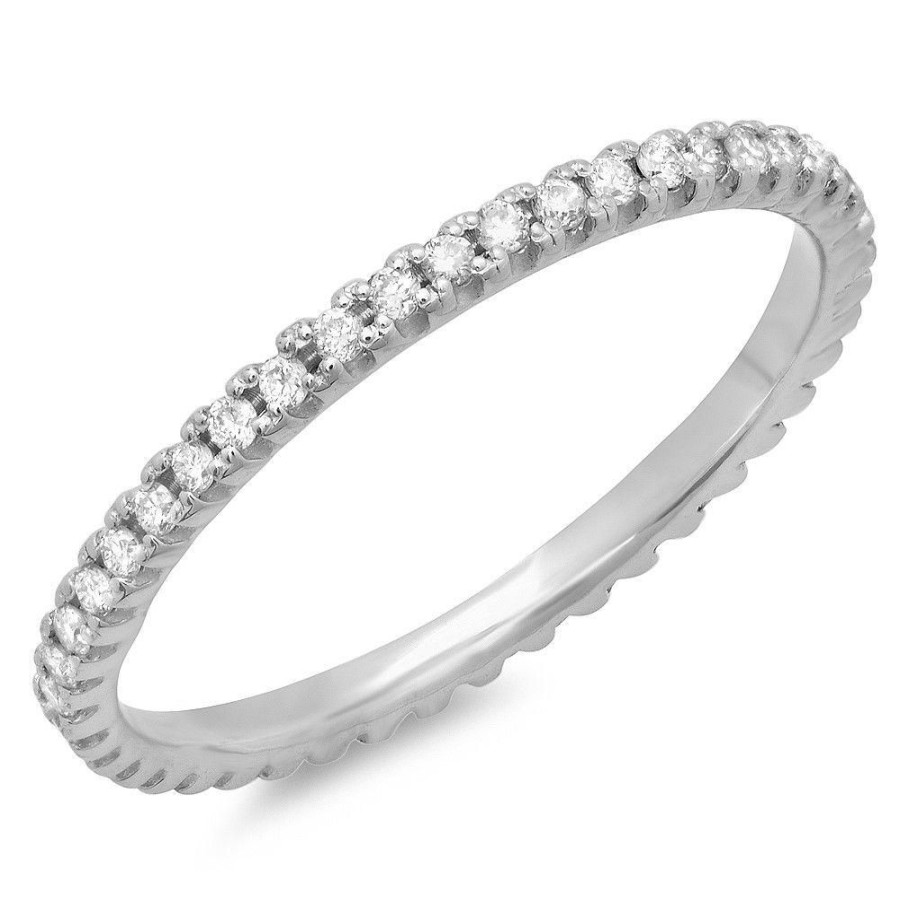 Fine Jewelry Intrigue Fine Jewelry | 14W@1.0 45Rd1@0.22 Size-5 Eternity Band