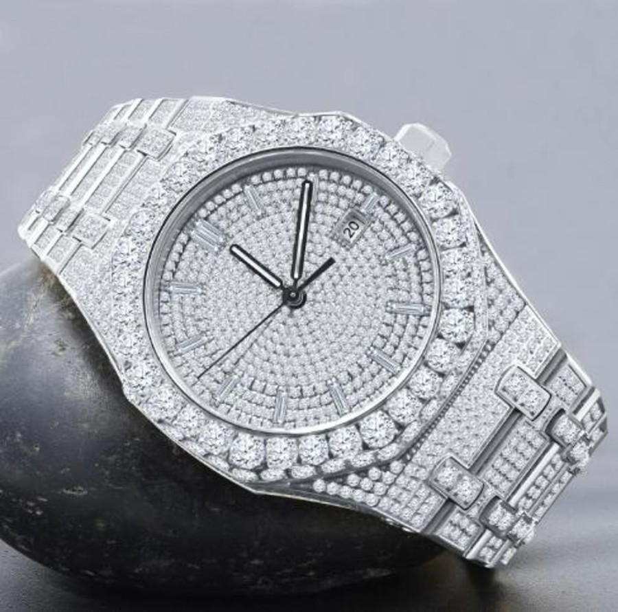 Men'S Watches Intrigue Fine Jewelry | Affinity: Moissanite Watch - 45Mm