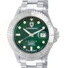 Men'S Watches Intrigue Fine Jewelry | Carrero Silver Bezel With Green Mop Dial And Silver Tone Band