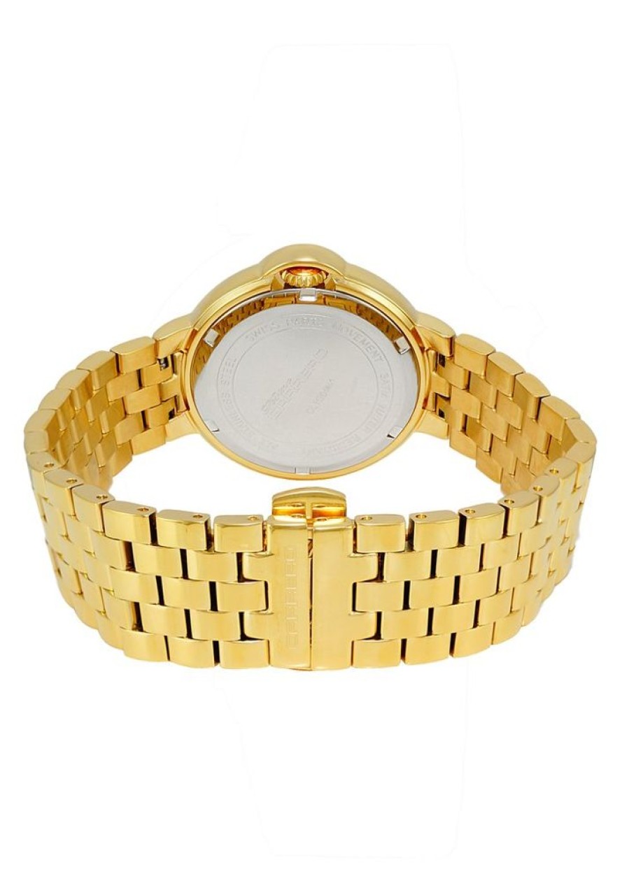 Women'S Watches Intrigue Fine Jewelry | Carrero Fixed Beveled Bezel In Gold Tone With Red Dial