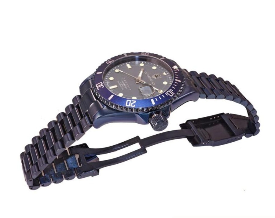 Men'S Watches Intrigue Fine Jewelry | Carrero Blue Stationary Bezel With Gray Dial And Blue Band