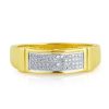 Fine Jewelry Intrigue Fine Jewelry | Diamond Cluster Center 10K Gold Men'S Ring