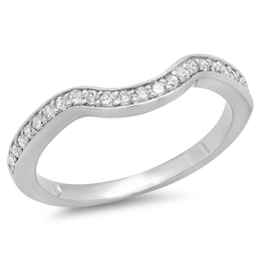 Fine Jewelry Intrigue Fine Jewelry | 14W@2.40 23Rd1@0.21 Curved Band