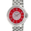 Women'S Watches Intrigue Fine Jewelry | Carrero Fixed Beveled Bezel In Silver Tone With Red Dial